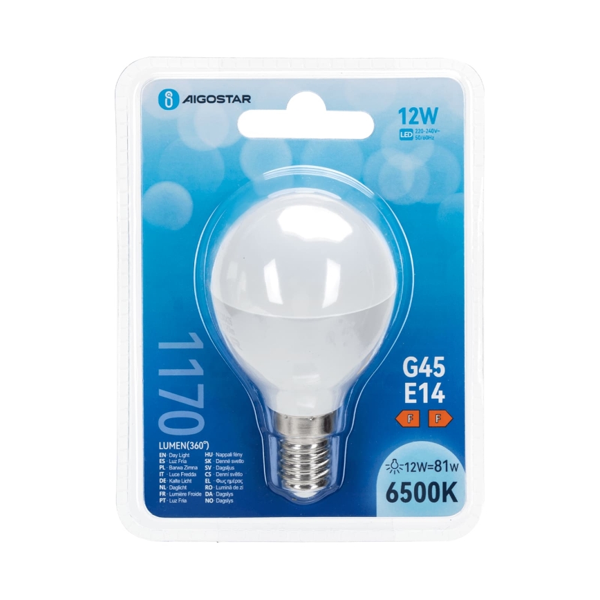 LED-Lampe G45 E14/12W/230V 6500K - Aigostar