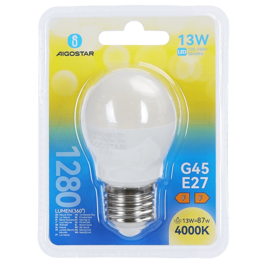LED-Lampe G45 E27/13W/230V 4000K - Aigostar
