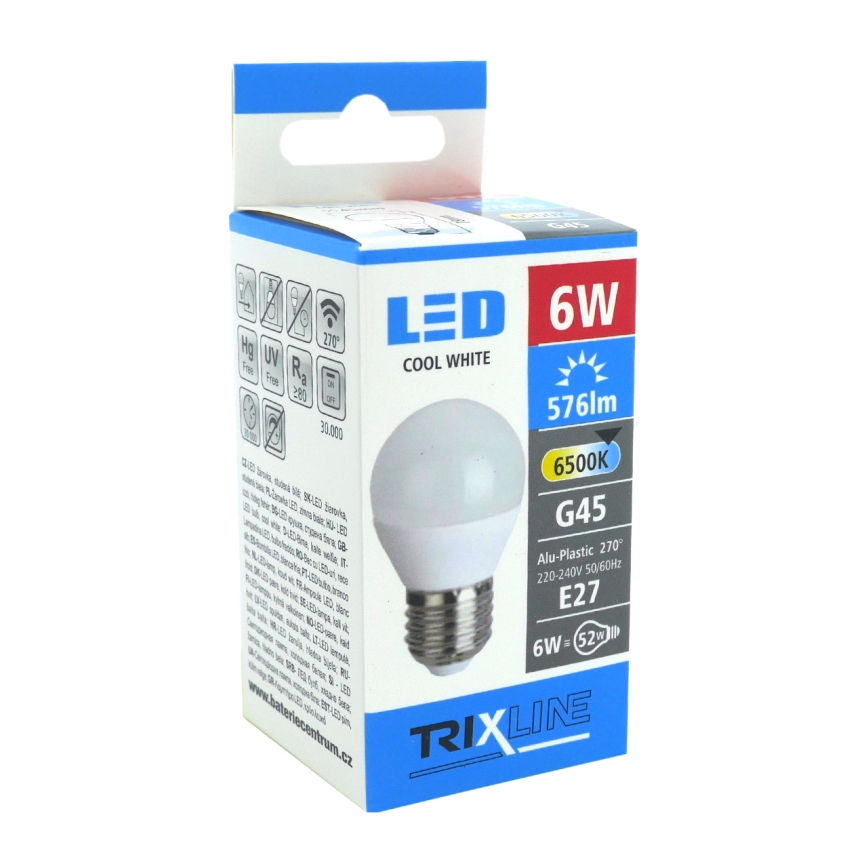 LED-Lampe G45 E27/6W/230V 6500K