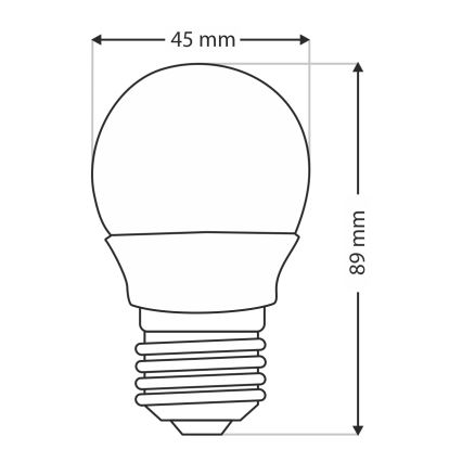 LED-Lampe G45 E27/6W/230V 6500K