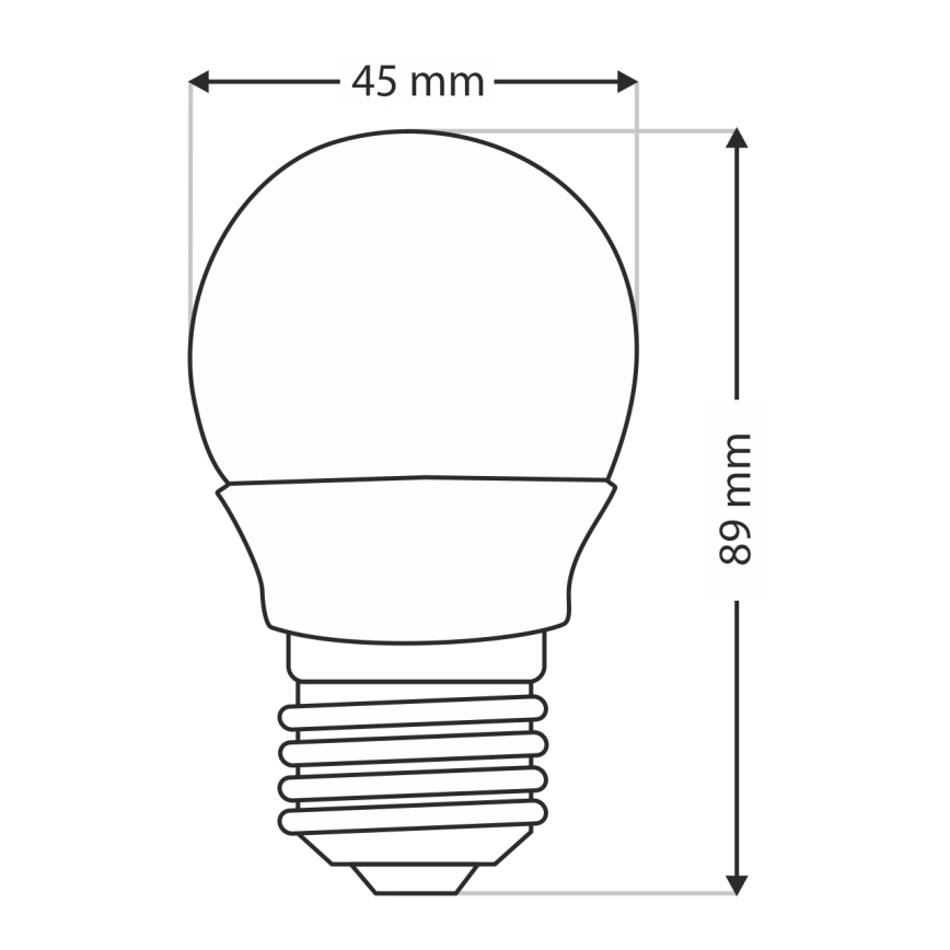 LED-Lampe G45 E27/6W/230V 6500K