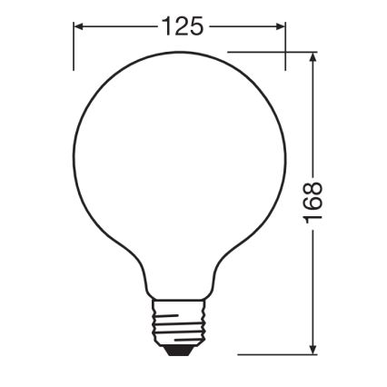 LED-Lampe GLOBE CLASSIC FILAMENT G125 E27/11,6W/230V 4000K - Ledvance