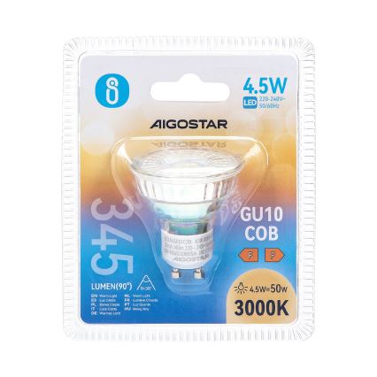 LED-Lampe GU10/4,5W/230V 3000K - Aigostar
