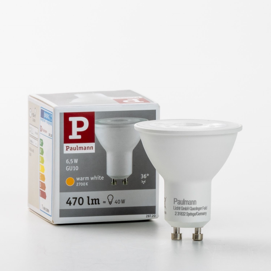 LED-Lampe GU10/6,5W/230V 2700K - Paulmann 28720