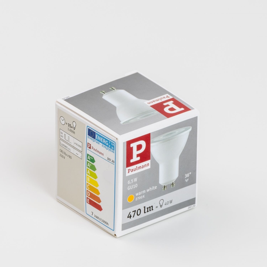 LED-Lampe GU10/6,5W/230V 2700K - Paulmann 28720