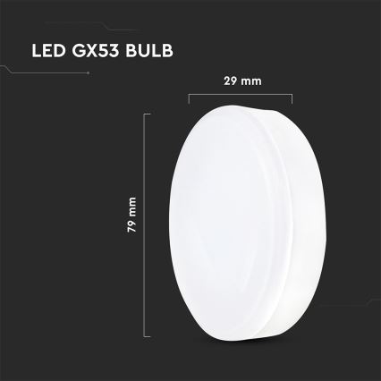 LED-Lampe GX53/6,4W/230V 3000K