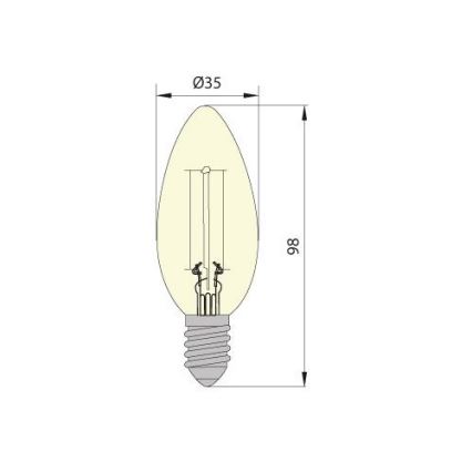 LED-Lampe LEDSTAR VINTAGE E14/5W/230V 4000K