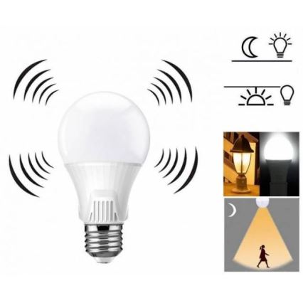 LED-Lampe mit Bewegungsmelder E27/9W/230V 6500K