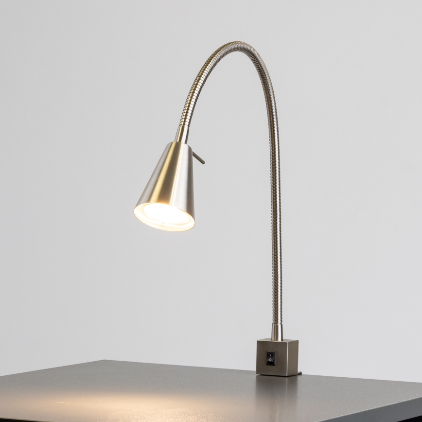 LED-Lampe mit Clip 1xGU10/4,7W/230V mattchrom