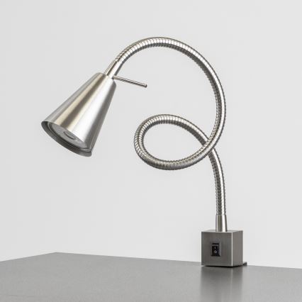 LED-Lampe mit Clip 1xGU10/4,7W/230V mattchrom