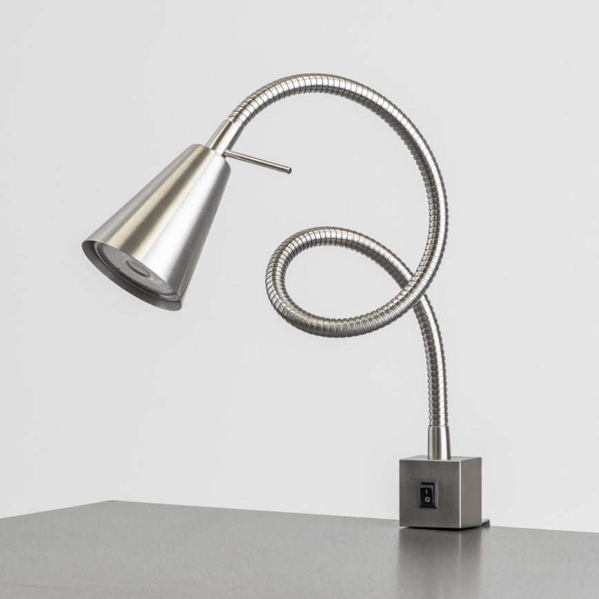 LED-Lampe mit Clip 1xGU10/4,7W/230V mattchrom