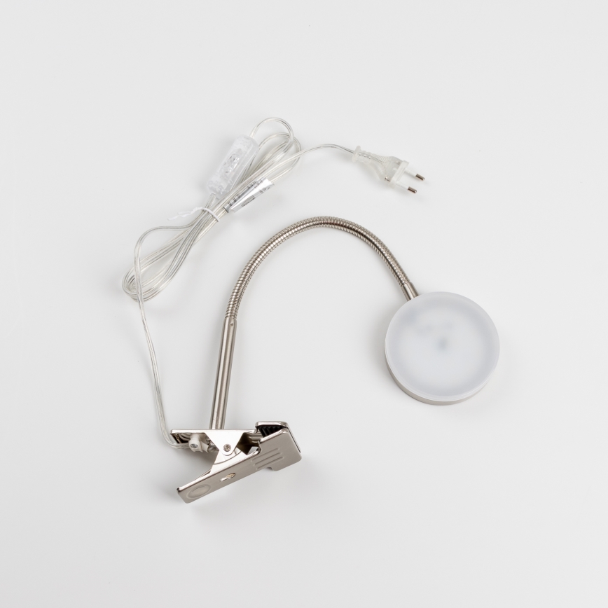 LED-Lampe mit Clip LED/3,2W/230V mattchrom