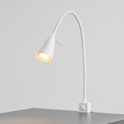 LED-Lampe mit Klemme 1xGU10/4,7W/230V weiß