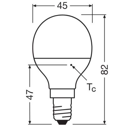 LED-Lampe P40 E14/4,9W/230V 2700K - Osram