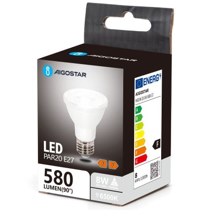 LED-Lampe PAR20 E27/8W/230V 6500K - Aigostar