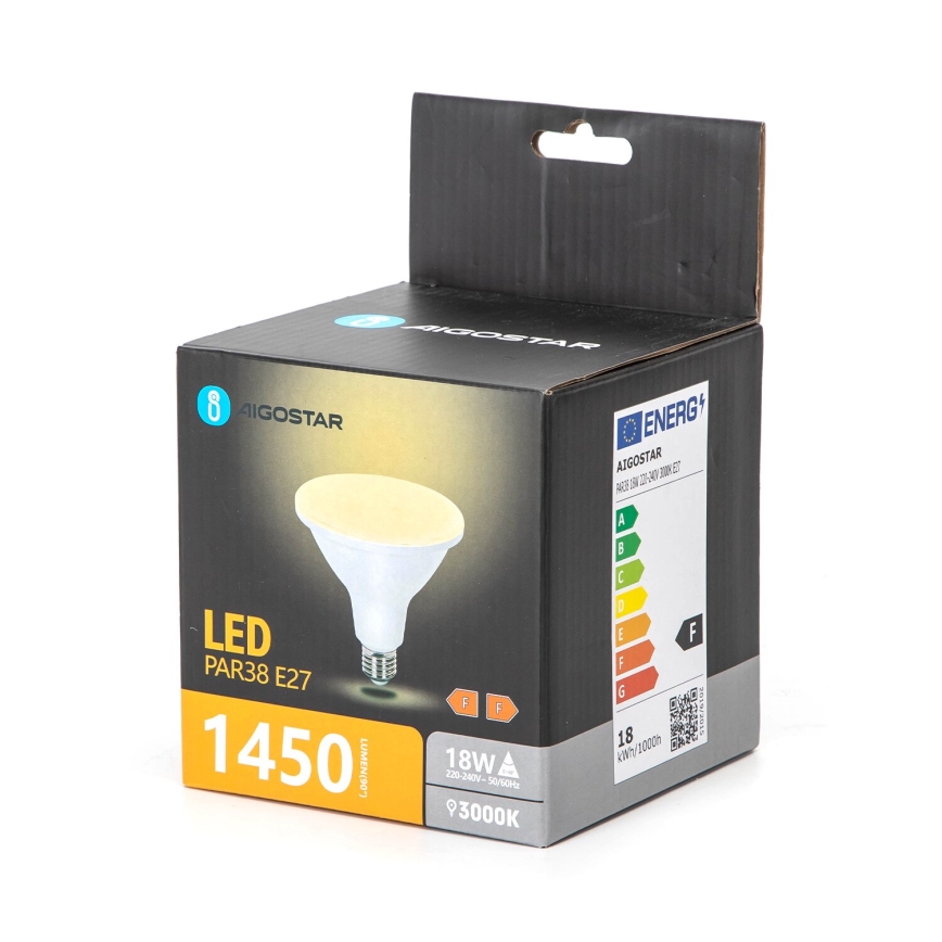 LED-Lampe PAR38 E27/18W/230V 3000K - Aigostar