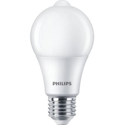 LED-Glühbirne mit Sensor Philips A60 E27/8W/230V 2700K