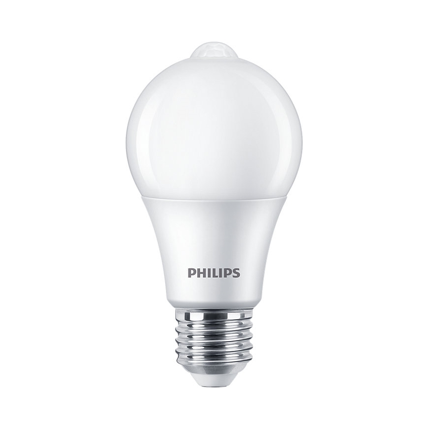 LED-Glühbirne mit Sensor Philips A60 E27/8W/230V 2700K