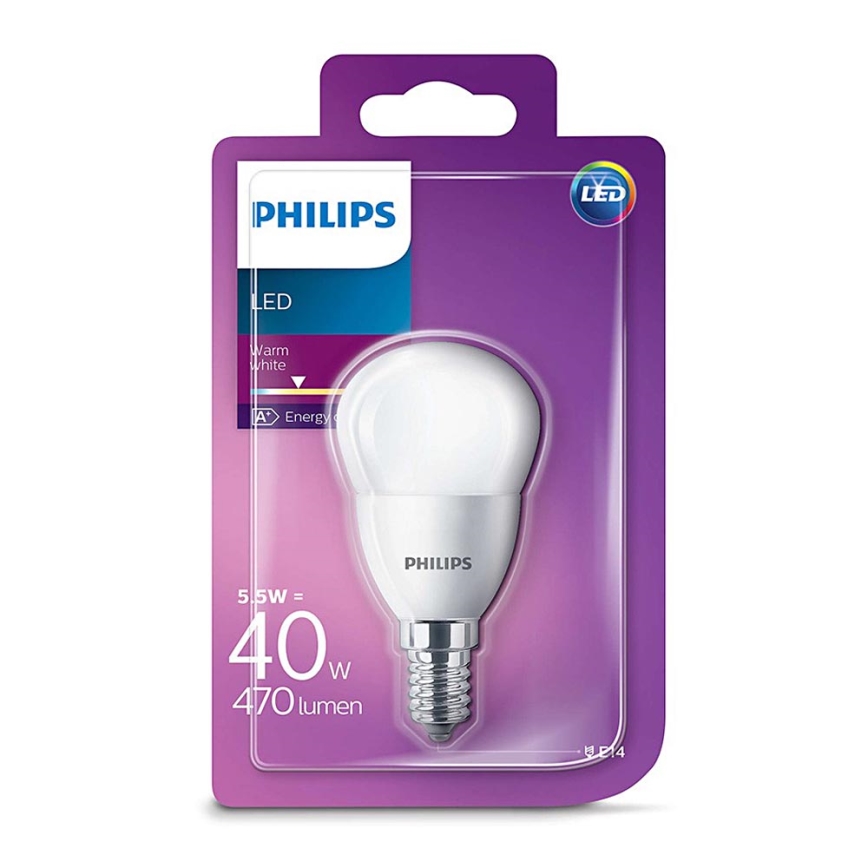 LED-Lampe Philips E14/5,5W/230V 2700K