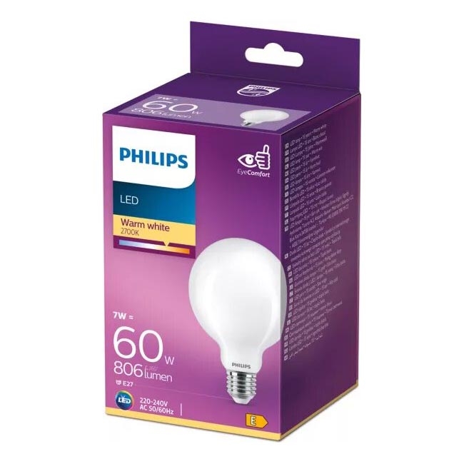 LED-Lampe Philips G93 E27/7W/230V 2700K