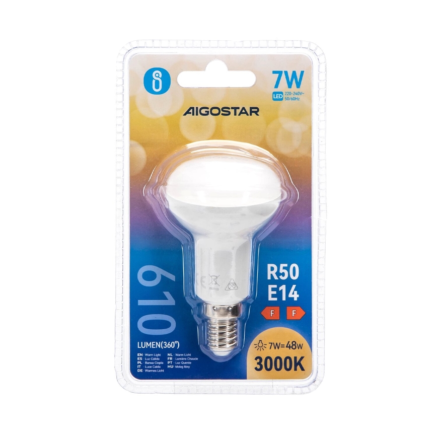 LED-Lampe R50 E14/7W/230V 3000K - Aigostar