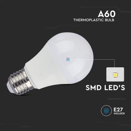LED-Lampe SAMSUNG CHIP A60 E27/8,5W/230V 3000K