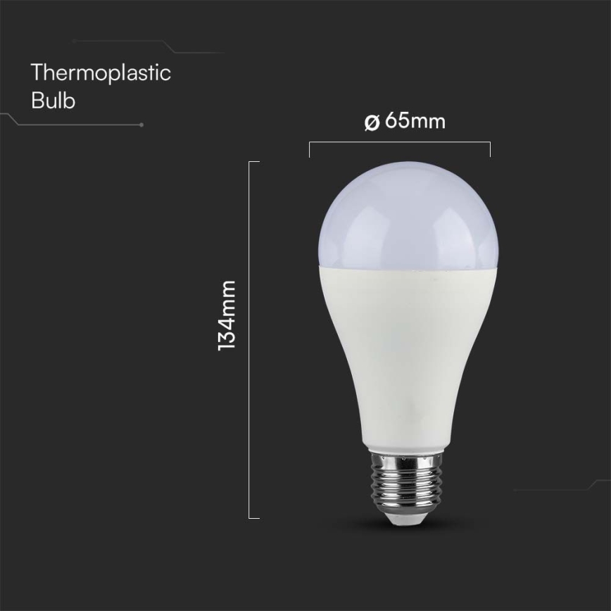 LED-Lampe SAMSUNG CHIP A65 E27/15W/230V 3000K