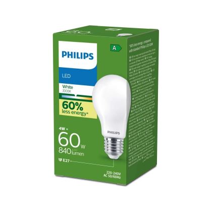 LED-Lampe ULTRAEFFICIENT Philips A60 E27/4W/230V 3000K