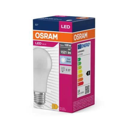LED-Lampe VALUE A100 E27/13W/230V 4000K - Osram