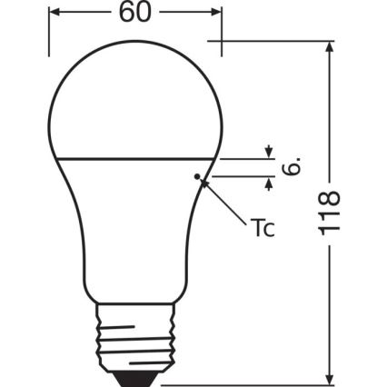LED-Lampe VALUE A100 E27/13W/230V 4000K - Osram