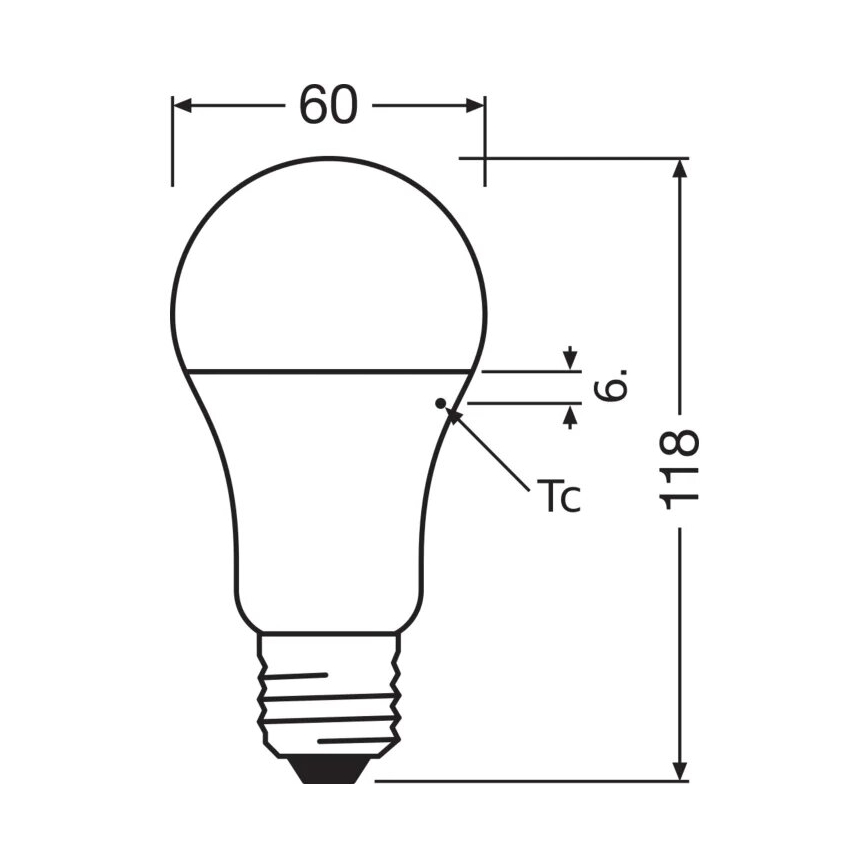 LED-Lampe VALUE A100 E27/13W/230V 4000K - Osram