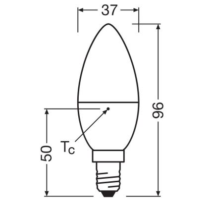 LED-Lampe VALUE B40 E14/4,9W/230V 6500K - Osram