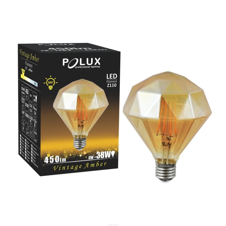 LED-Glühbirne VINTAGE AMBER E27/4W/230V 2700K