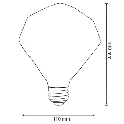 LED-Glühbirne VINTAGE AMBER E27/4W/230V 2700K