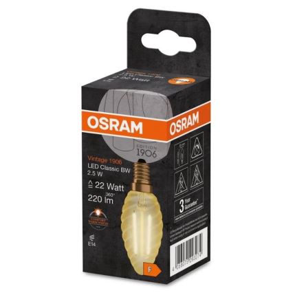 LED-Lampe VINTAGE E14/2,5W/230V 2400K - Osram