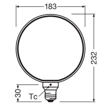 Dimmbares LED-Vintage-Filament-Leuchtmittel E27, 4 W, 230 V, 1800 K – Osram