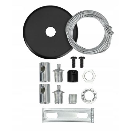 LED-Leuchte an Seil/aufgesetzte Montage LED/44W/230V 6000K 120 cm schwarz