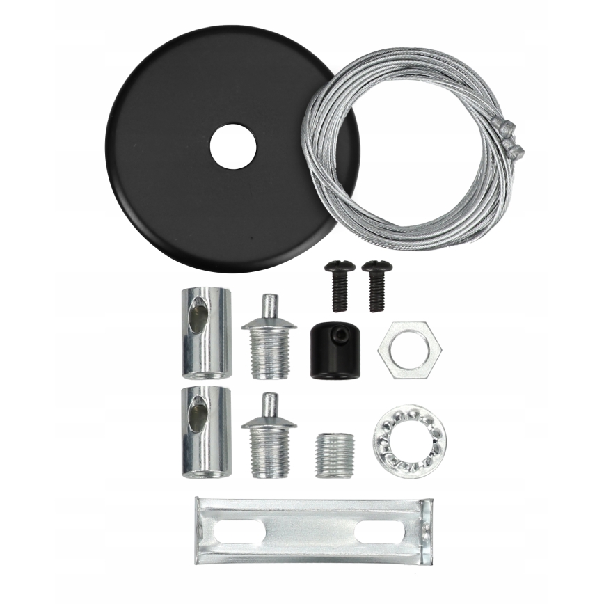 LED-Leuchte an Seil/aufgesetzte Montage LED/44W/230V 6000K 120 cm schwarz