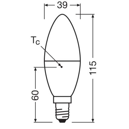 LED-Leuchtmittel aus recyceltem Kunststoff B39 E14/7,5W/230V 2700K - Osram