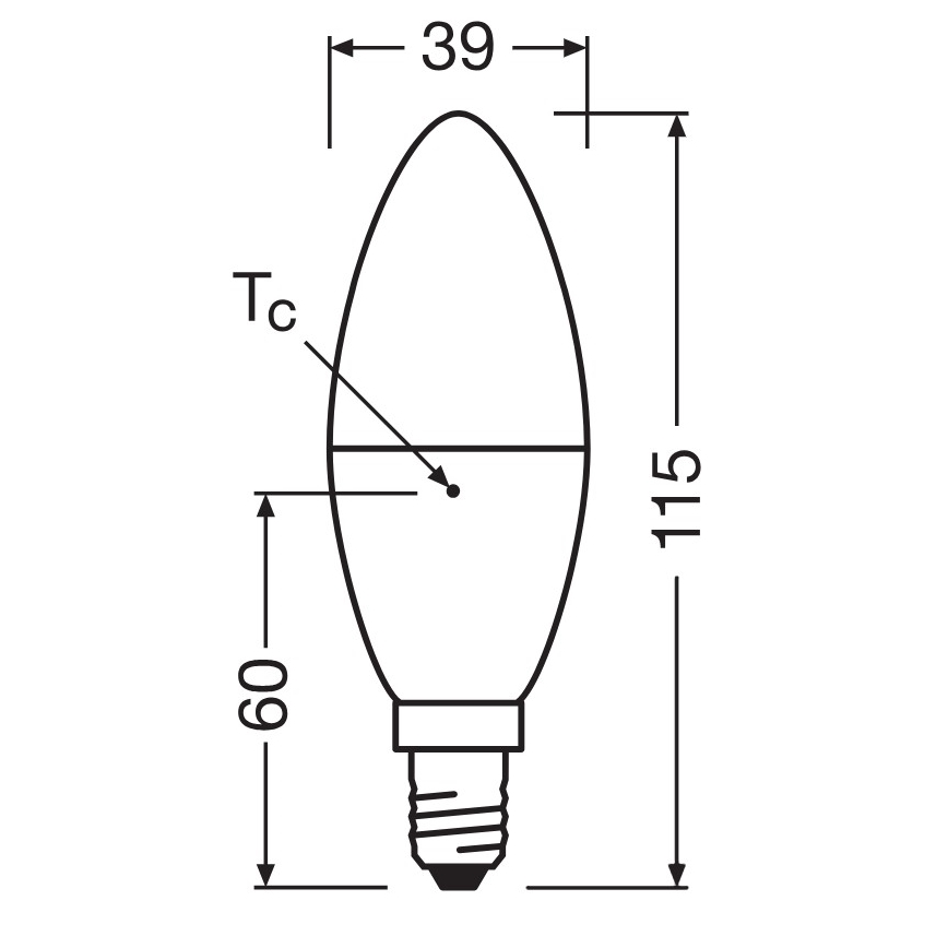 LED-Leuchtmittel aus recyceltem Kunststoff B39 E14/7,5W/230V 2700K - Osram
