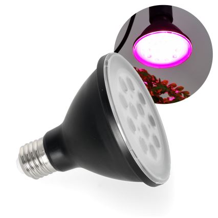 LED-Leuchtmittel für die Pflanzenzucht PLANTY E27/9W/230V 1200K schwarz
