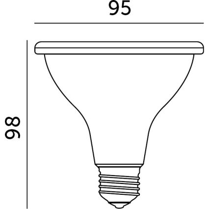 LED-Leuchtmittel für die Pflanzenzucht PLANTY E27/9W/230V 1200K schwarz