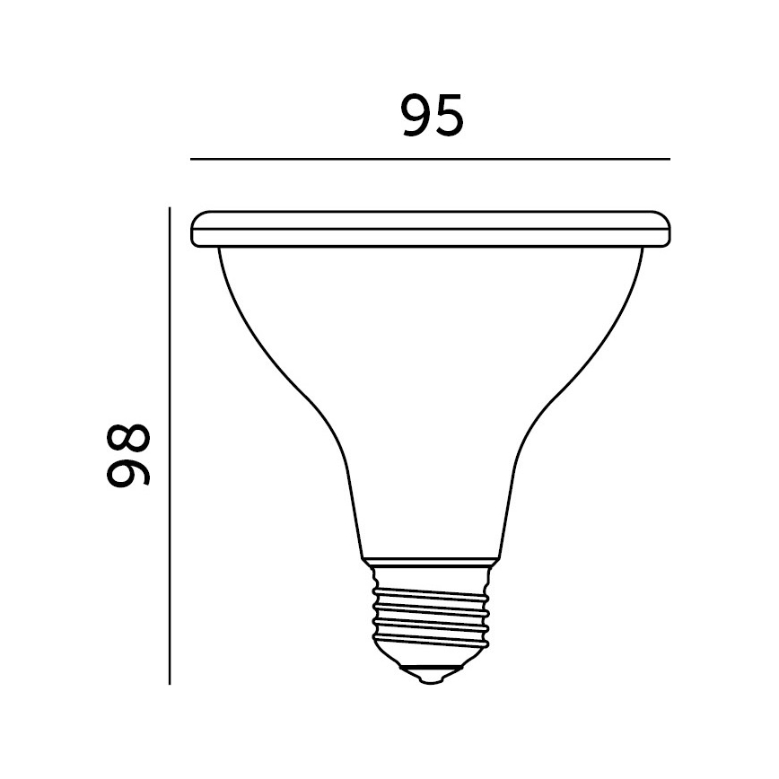 LED-Leuchtmittel für die Pflanzenzucht PLANTY E27/9W/230V 1200K schwarz