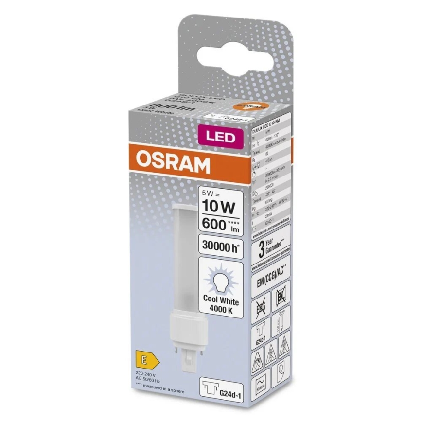 LED-Leuchtmittel G24d-1/5W/230V 4000K - Osram