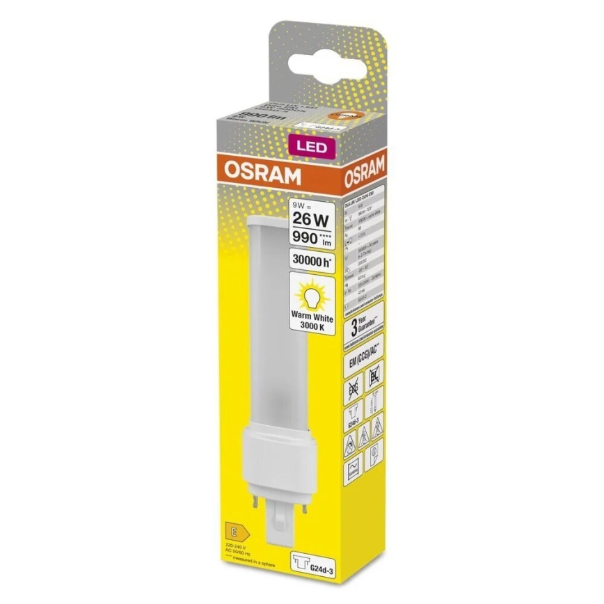 LED-Leuchtmittel G24d-3/9W/230V 3000K - Osram