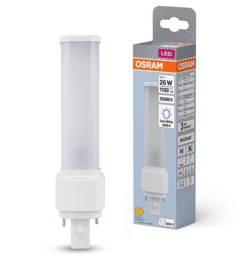 LED-Leuchtmittel G24d-3/9W/230V 4000K - Osram