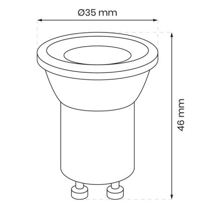 LED-Leuchtmittel GU10-MR11/3W/230V 3000K