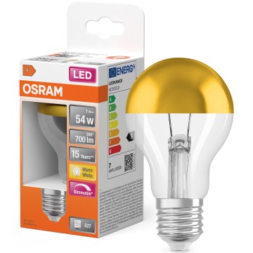 LED-Leuchtmittel mit verspiegeltem Oberteil SUPERSTAR E27/7W/230V 2700K goldfarben - Osram