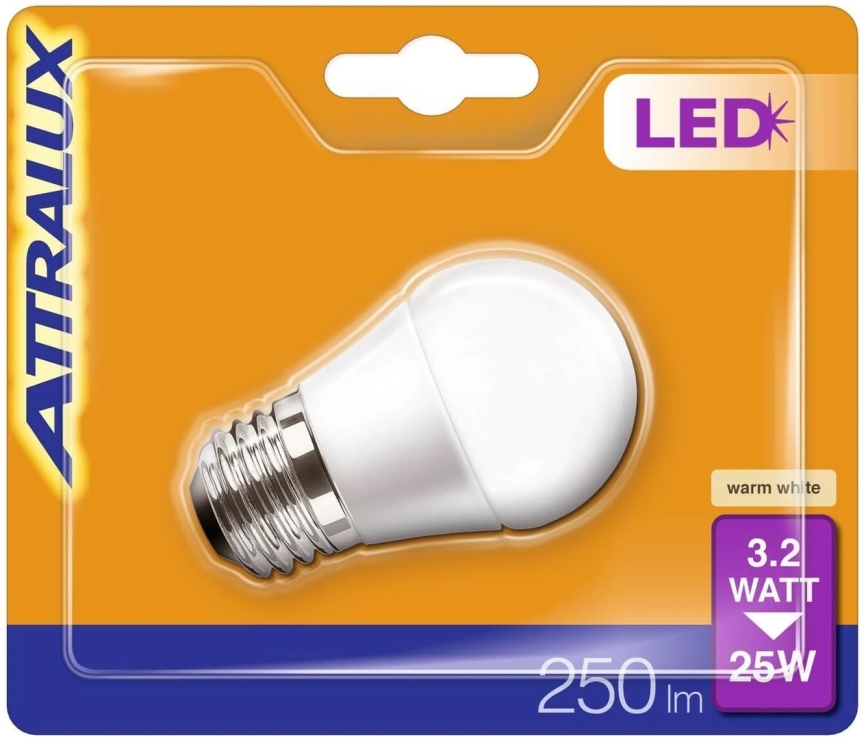 LED-Leuchtmittel P45 E27/3,2W/230V 2700K - Attralux