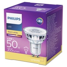 LED-Leuchtmittel Philips GU10/4,6W/230V 2700K
